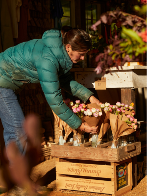 stocking the farm stand at 3 Porch Farm